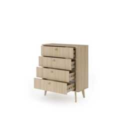 Viki Chest Of Drawers 88cm - Oak Barista 88cm - thumbnail 3