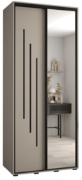 Dakota IX Sliding Door Wardrobe 110cm - Cashmere 110cm - thumbnail 2