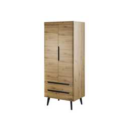 Nordi Hinged Wardrobe 80cm - White Gloss 80cm - thumbnail 3