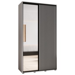 Sapporo II Sliding Door Wardrobe 140cm - Black 140cm - thumbnail 3