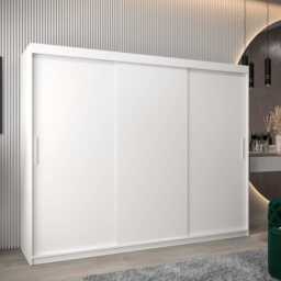 Tokyo Sliding Door Wardrobe 250cm - White 250cm