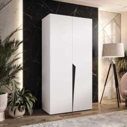 Piano I Hinged Door Wardrobe 100cm - Cashmere 100cm - thumbnail 8