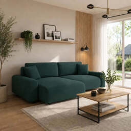 Corner Sofa Bed Rima - Light Beige 240cm Left - thumbnail 5