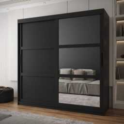 Arendal III Sliding Door Wardrobe 200cm - White 200cm - thumbnail 5