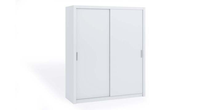 Bono Sliding Door Wardrobe 180cm - White Matt 180cm - image 1