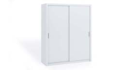 Bono Sliding Door Wardrobe 180cm - White Matt 180cm - thumbnail 1