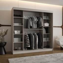 Rubino V4 Sliding Door Wardrobe 200cm - Oak Walnut 200cm - thumbnail 7