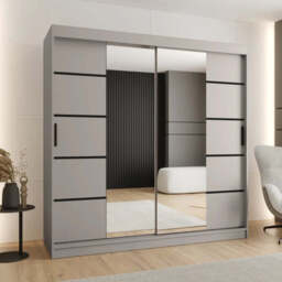 Rubino V4 Sliding Door Wardrobe 200cm - Oak Walnut 200cm - thumbnail 6