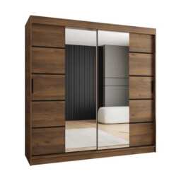 Rubino V4 Sliding Door Wardrobe 200cm - Oak Walnut 200cm - thumbnail 4