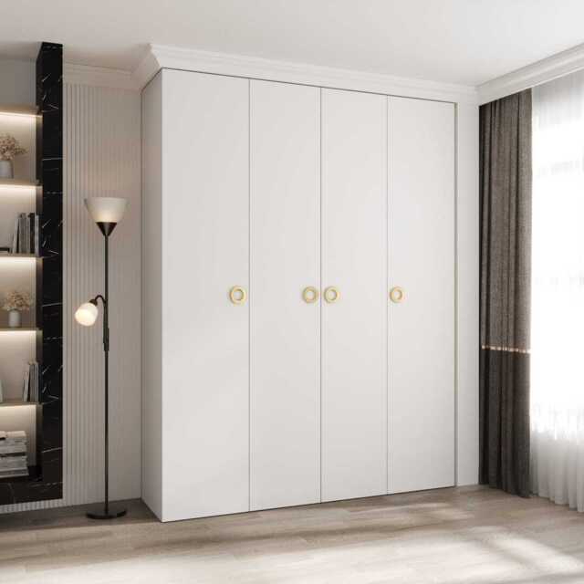 Como I Hinged Door Wardrobe 190cm - White 190cm - image 1