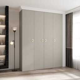 Como I Hinged Door Wardrobe 190cm - White 190cm - thumbnail 2
