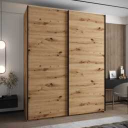 Trosa I Sliding Door Wardrobe 200cm - Oak Artisan 200cm