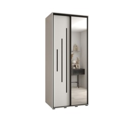 Cannes XIII Sliding Door Wardrobe 120cm - Black 120cm - thumbnail 3