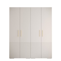 Manhattan III Hinged Door Wardrobe 200cm - White 200cm - thumbnail 2