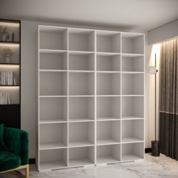 Manhattan III Hinged Door Wardrobe 200cm - White 200cm - thumbnail 3