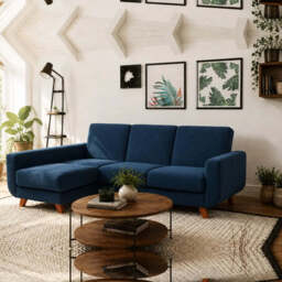 Corner Sofa Bed Aramis - Grey 228cm Left - thumbnail 3