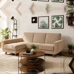 Corner Sofa Bed Aramis - Grey 228cm Left - thumbnail 6