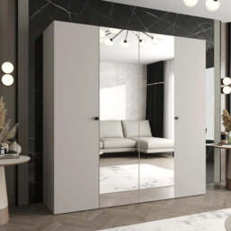 Parma II Hinged Door Wardrobe 200cm - Black 200cm - thumbnail 4