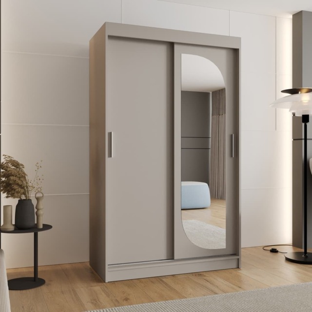 Lucy Sliding Door Wardrobe 120cm - Cashmere 120cm - image 1