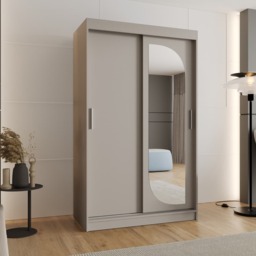 Lucy Sliding Door Wardrobe 120cm - Cashmere 120cm - thumbnail 1