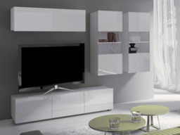 "Calabrini 6 Entertainment Unit For TVs Up To 60"" - Black Gloss 240cm" - thumbnail 4