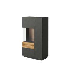 Silke 42 Display Cabinet 80cm [Left] - Matera / Wotan Oak 80cm - thumbnail 2