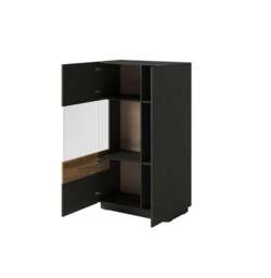 Silke 42 Display Cabinet 80cm [Left] - Matera / Wotan Oak 80cm - thumbnail 3