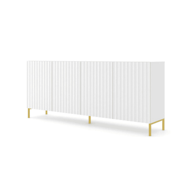 Wave Large Sideboard Cabinet 200cm - White 200cm - image 1