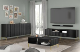 Wave Large Sideboard Cabinet 200cm - White 200cm - thumbnail 6