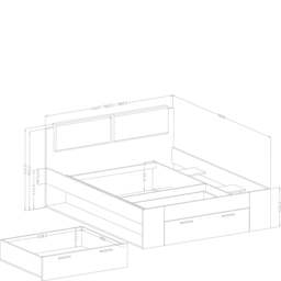 Galaxy Divan Bed [Three Sizes] - 140cm Oak Monastery - thumbnail 4