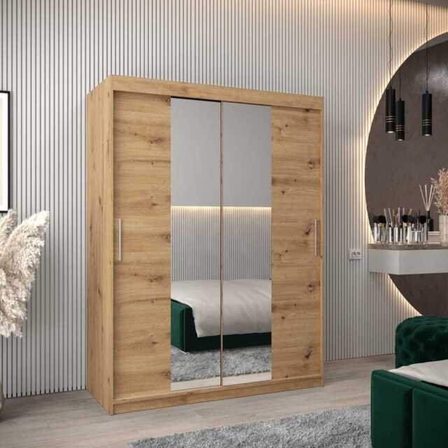 Tokyo I Sliding Door Wardrobe 150cm - Oak Artisan 150cm - image 1