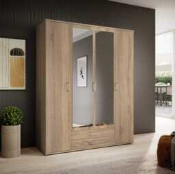 Karl Hinged Door Wardrobe 160cm - Oak Sonoma 160cm