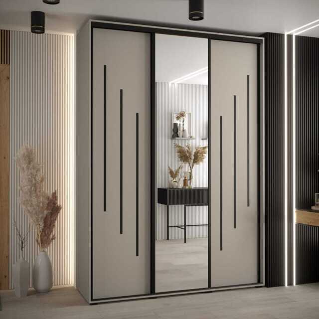 Dakota IX Sliding Door Wardrobe 180cm - Cashmere 180cm - image 1