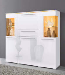 India 46 Display Cabinet 130cm - 130cm White - thumbnail 3