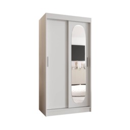 Royal Sliding Door Wardrobe 100cm - Black 100cm - thumbnail 5