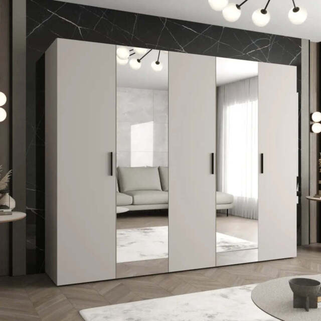 Bari II Hinged Door Wardrobe 250cm - Cashmere 250cm - image 1