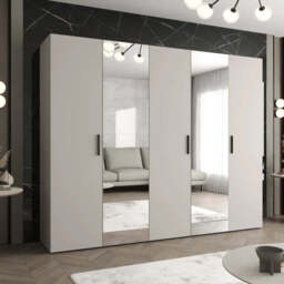 Bari II Hinged Door Wardrobe 250cm - Cashmere 250cm - thumbnail 1