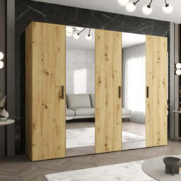 Bari II Hinged Door Wardrobe 250cm - Cashmere 250cm - thumbnail 6