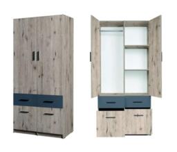 Snow 03 Hinged Wardrobe 92cm - White Gloss 92cm - thumbnail 5