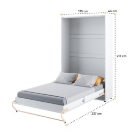 CP-02 Vertical Wall Bed Concept 120cm - White Gloss 120 x 200cm - thumbnail 5