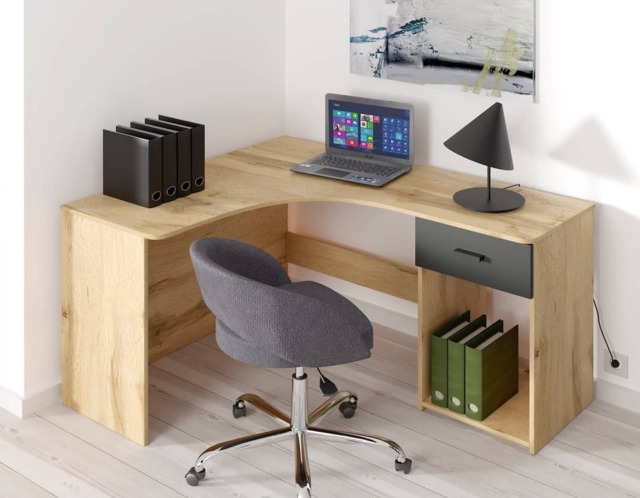 Corner Desk 155cm - Oak Wotan 155cm - image 1