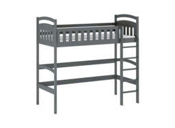 Mia Wooden Loft Bed - Graphite Without Mattress