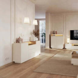 Hiro Bedside Table 53cm - Beige 53cm - thumbnail 8