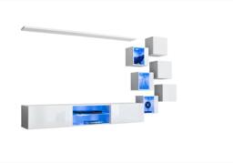 "Switch XXI Wall Entertainment Unit For TVs Up To 75"" - White 240cm Oak Wotan" - thumbnail 3