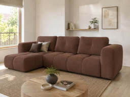 Corner Sofa Bed Modi III - Brown 336cm Left - thumbnail 1