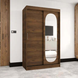Royal Sliding Door Wardrobe 120cm - Oak Walnut 120cm