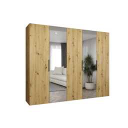 Marbella II Hinged Door Wardrobe 250cm - Oak Walnut 250cm - thumbnail 8