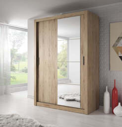 Arti 6 - 2 Sliding Door Wardrobe 120cm - Oak Shetland 120cm - thumbnail 1