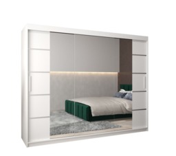 Verona 04 Sliding Door Wardrobe 250cm - Black 250cm - thumbnail 3