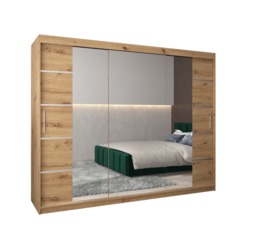 Verona 04 Sliding Door Wardrobe 250cm - Black 250cm - thumbnail 7